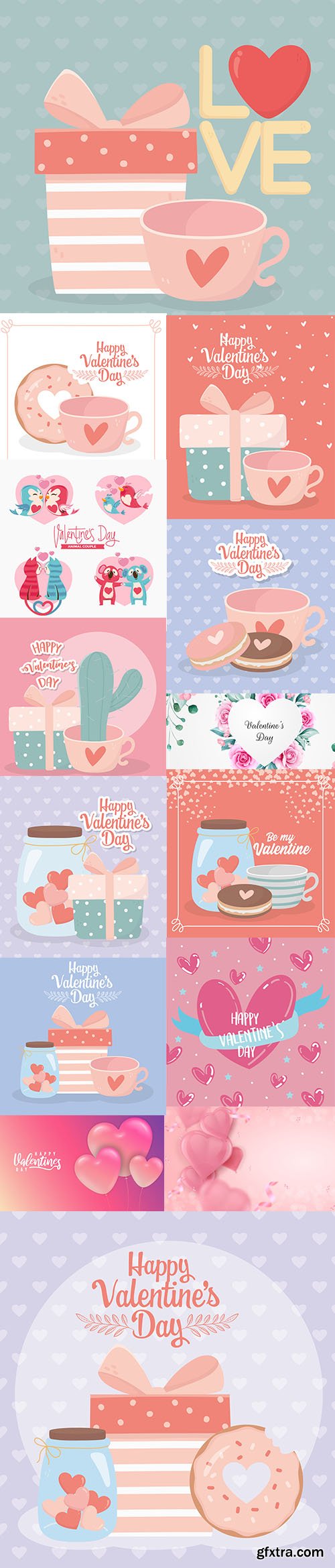 Happy Valentines Day Illustration Vector Set Vol 6
