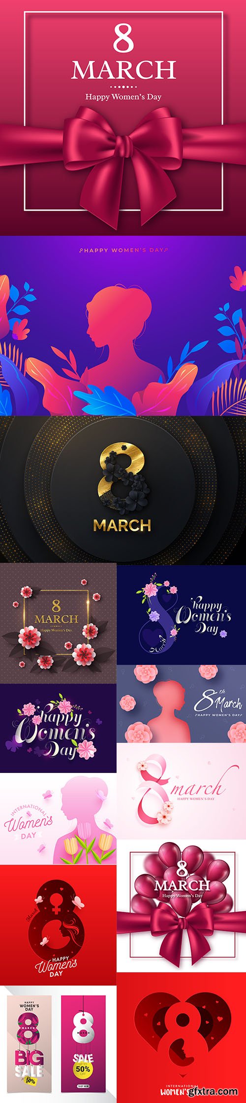 International Woman Day 8 March Illustration Vector Set Vol 3