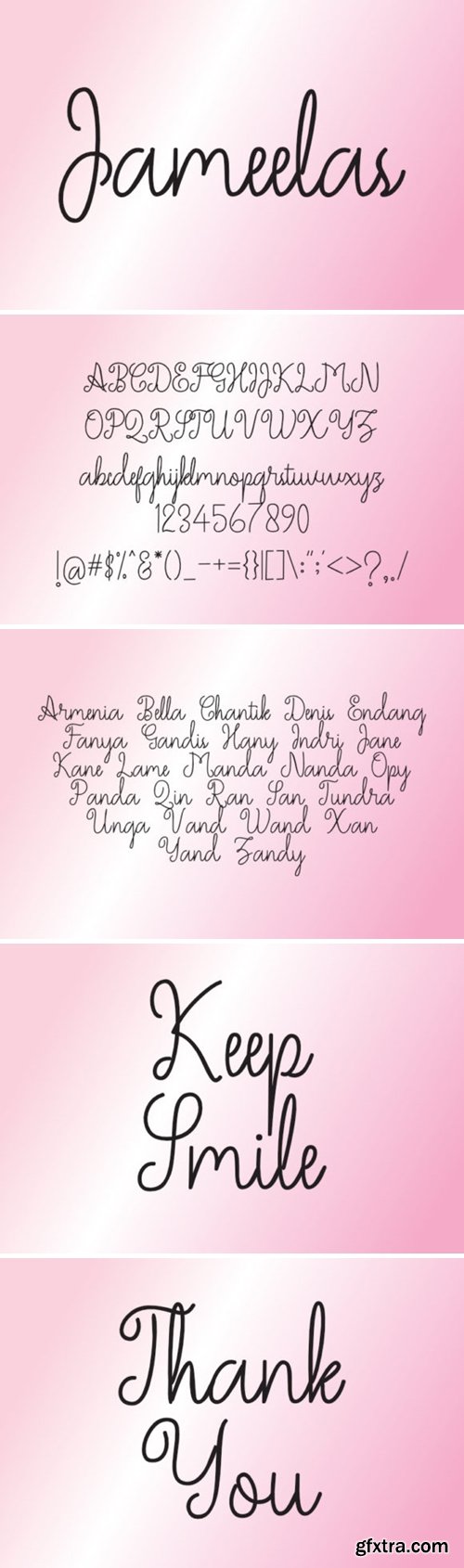 Jameelas Font