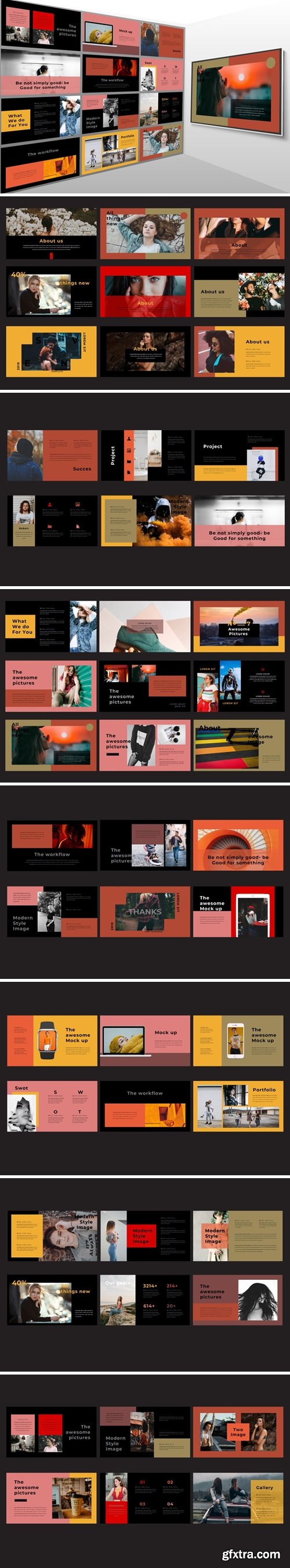 Sven Dark - Lookbook Powerpoint, Keynote and Google Slides Templates