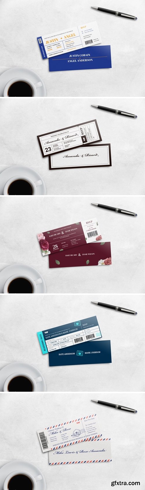 Boarding Pass Wedding Invitation