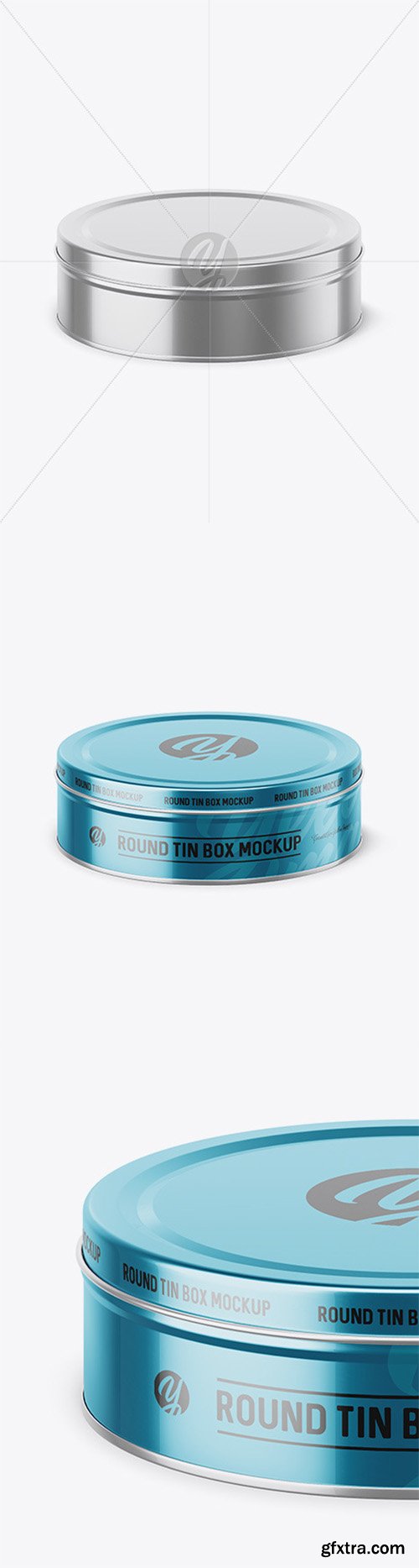 Metallic Round Tin Box Mockup (High-Angle Shot) 52444 Metallic Round Tin Box Mockup (High-Angle Shot) 52444