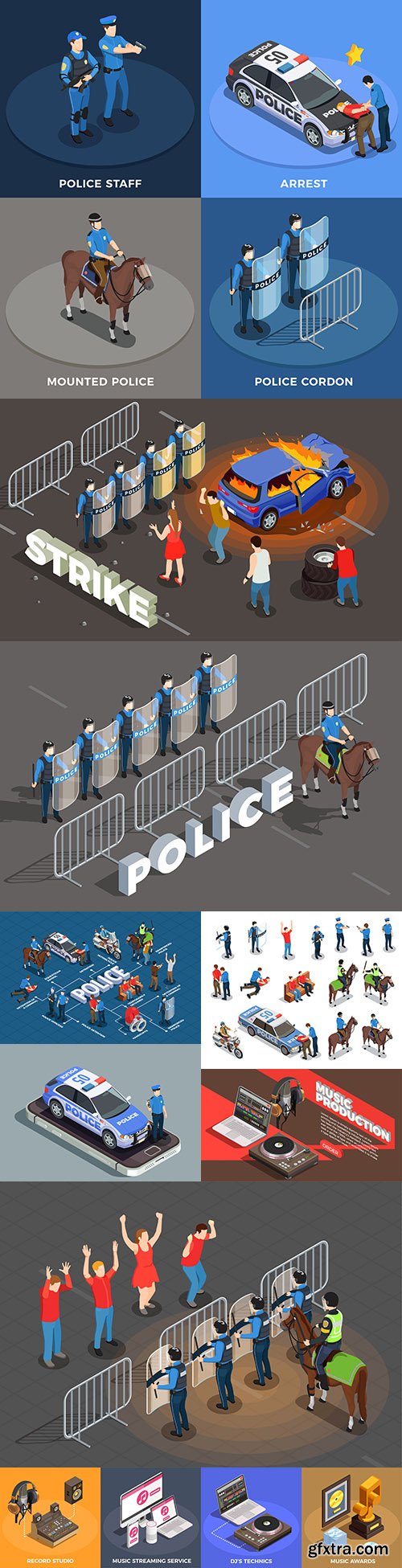 Isometrics flat business technology and people design 15