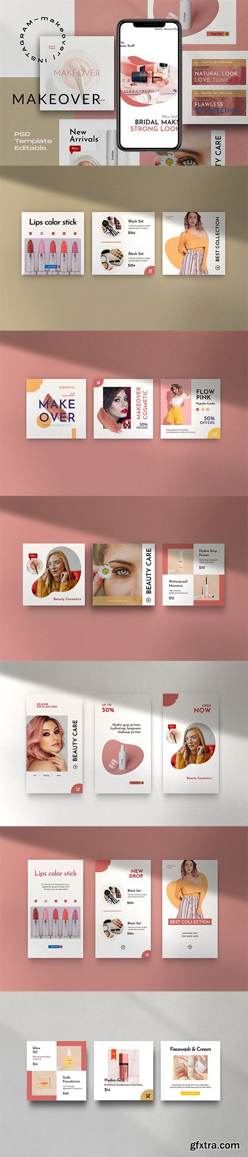 Makeover Pack 2 - Social Media Template Instagram Makeover Pack 2 - Social Media Template Instagram
