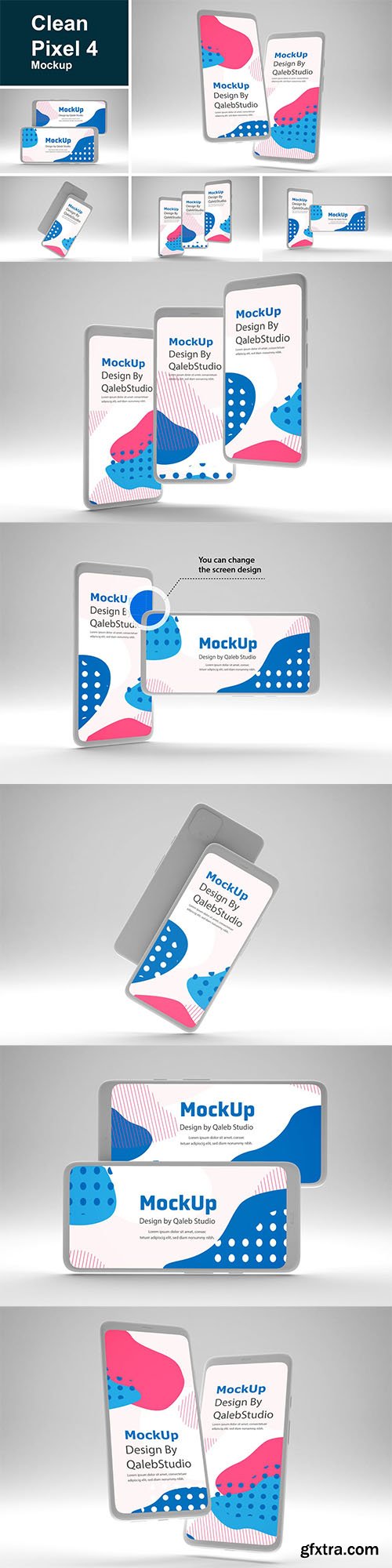 Clean Pixel 4 mockup