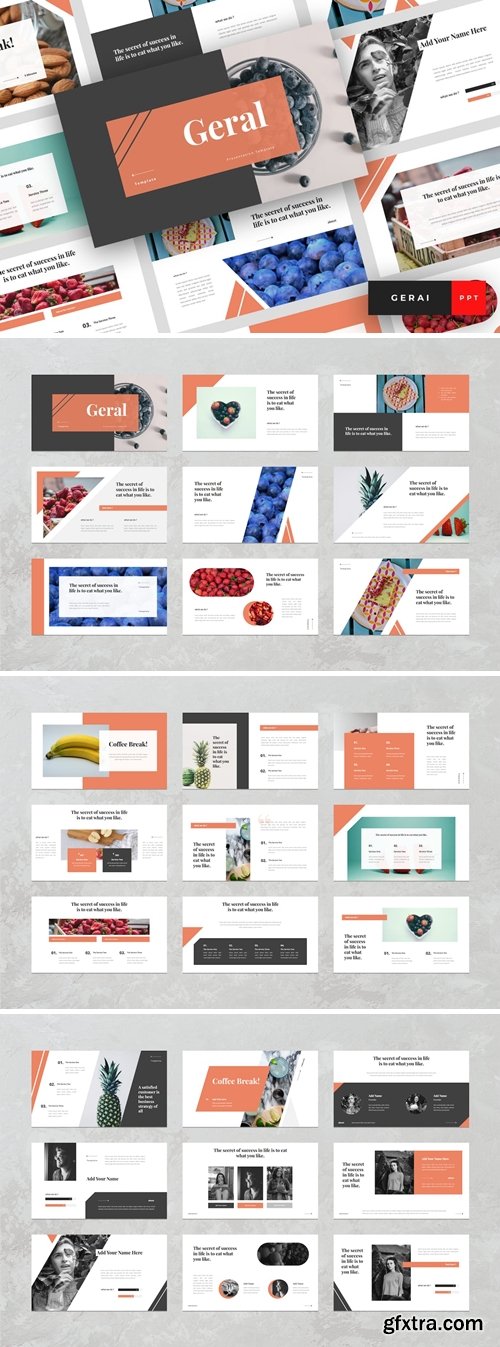 Gerai - Food Powerpoint, Keynote and Google Slides Templates