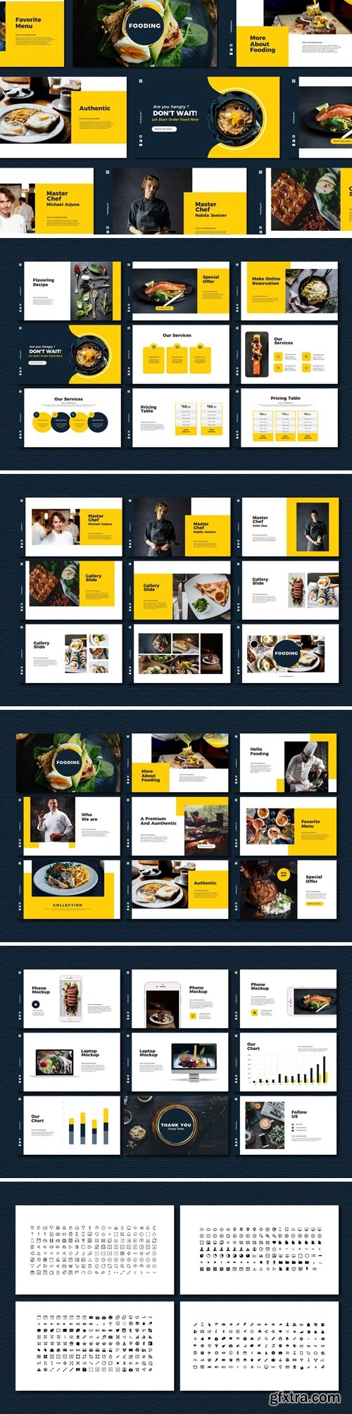 Fooding Powerpoint, Keynote and Google Slides Templates