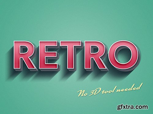 3D Retro Style Text Effect Mockup 291567309