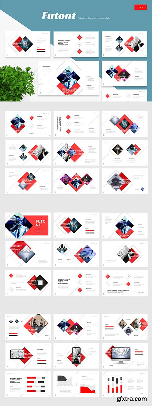 Futont - Futuristic Powerpoint, Keynote and Google Slides Template