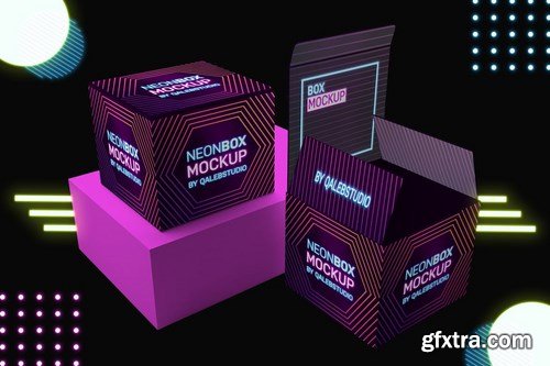 Neon Box Mockup V.2
