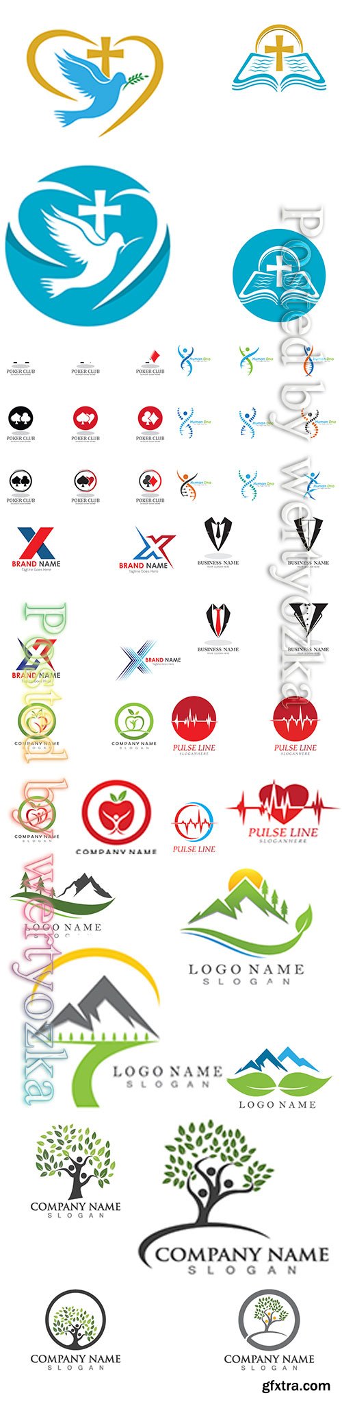 Logos in vector set Logos in vector set