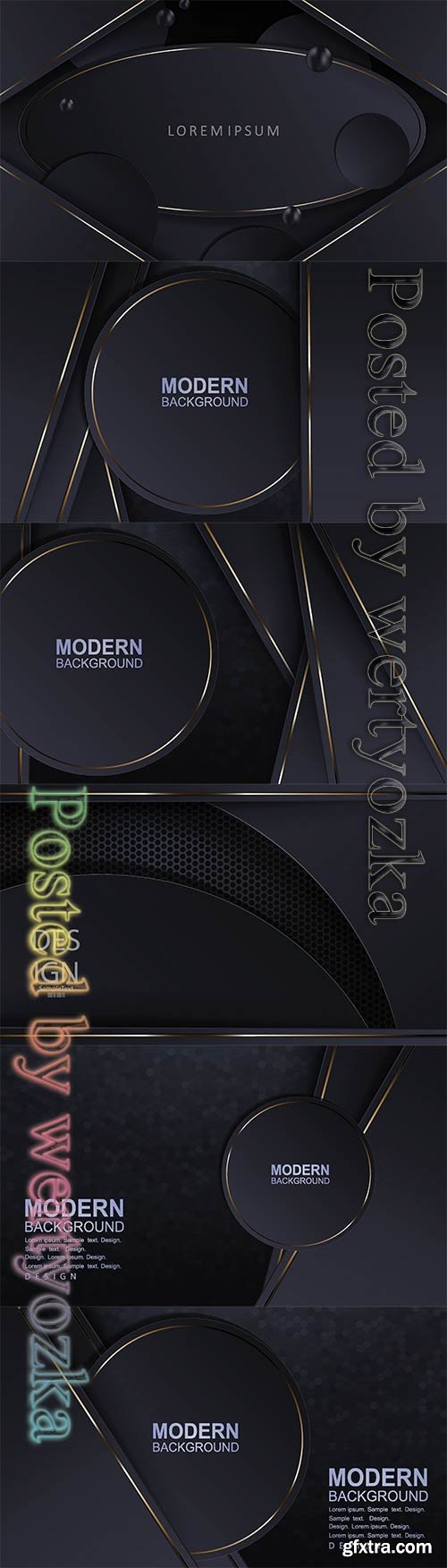 Abstract luxury vector backgrounds with different shapes # 4