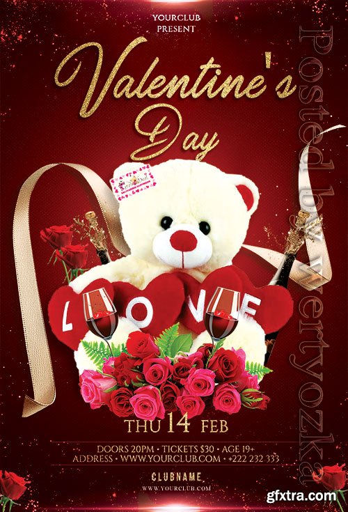 Be My Valentines Day - Premium flyer psd template