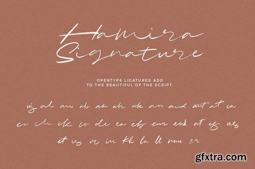 Hamira Signature Font Logotype Brush