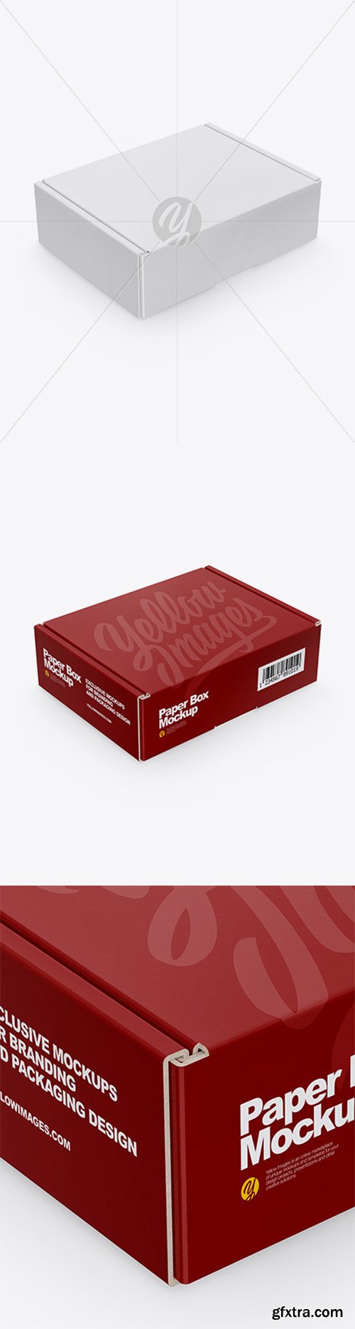 Paper Box Mockup Half Side View 52670 Paper Box Mockup Half Side View 52670