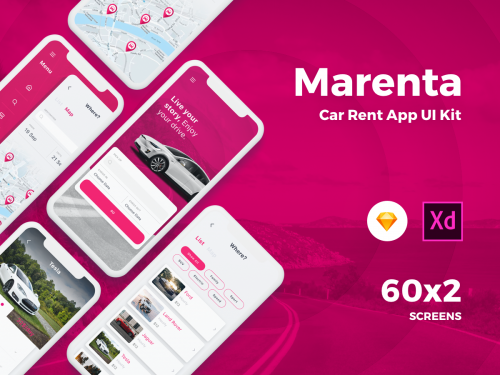 Marenta Car Rent App UI Kit - marenta-car-rent-app-ui-kit