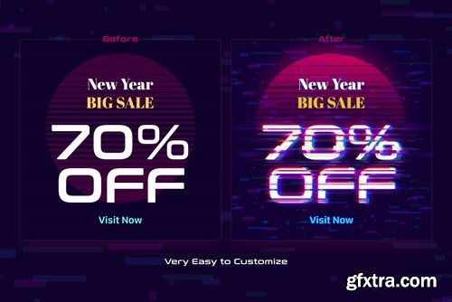 Glitch Photoshop Text Effect