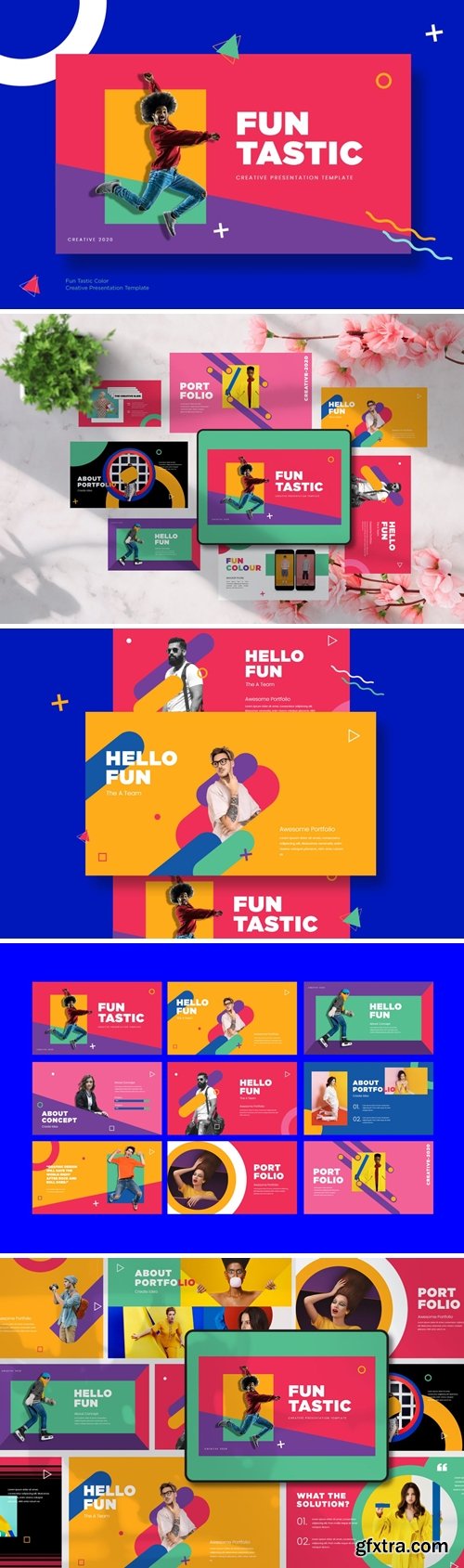 Fun Tastic Colored Powerpoint, Keynote and Google Slides Templates