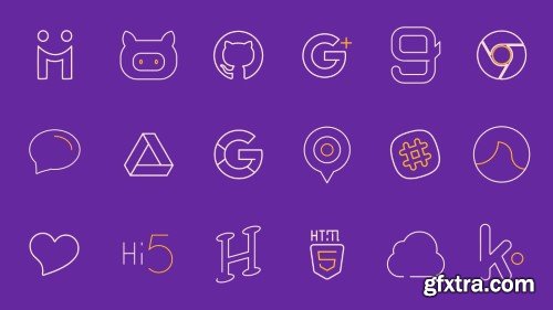 Videohive 490 Animated Line Icons 23629751