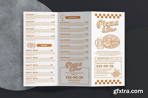 Food Menu Trifold Brochure