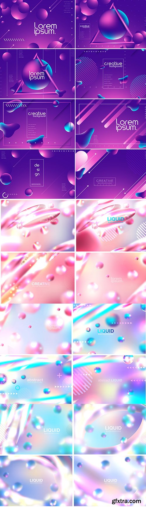 Abstract Vector Background with Liquid Bubbles Abstract Vector Background with Liquid Bubbles
