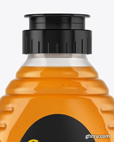 Clear Plastic Honey Bottle Mockup 54540