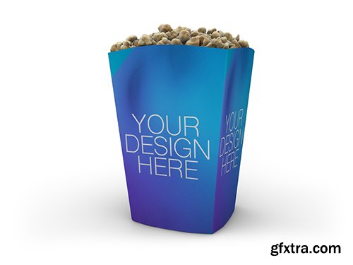 3D Popcorn Box Mockup 196699104