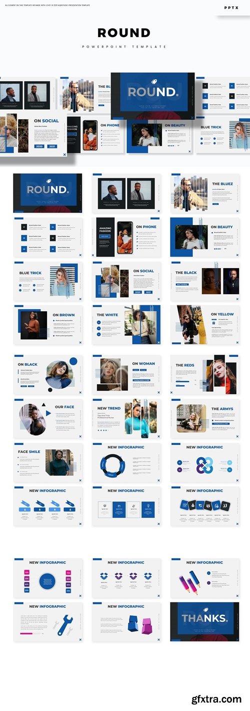 Round Powerpoint, Keynote and Google Slides Templates