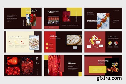 Zorea Chinese New Year Festival Powerpoint and Keynote Templates