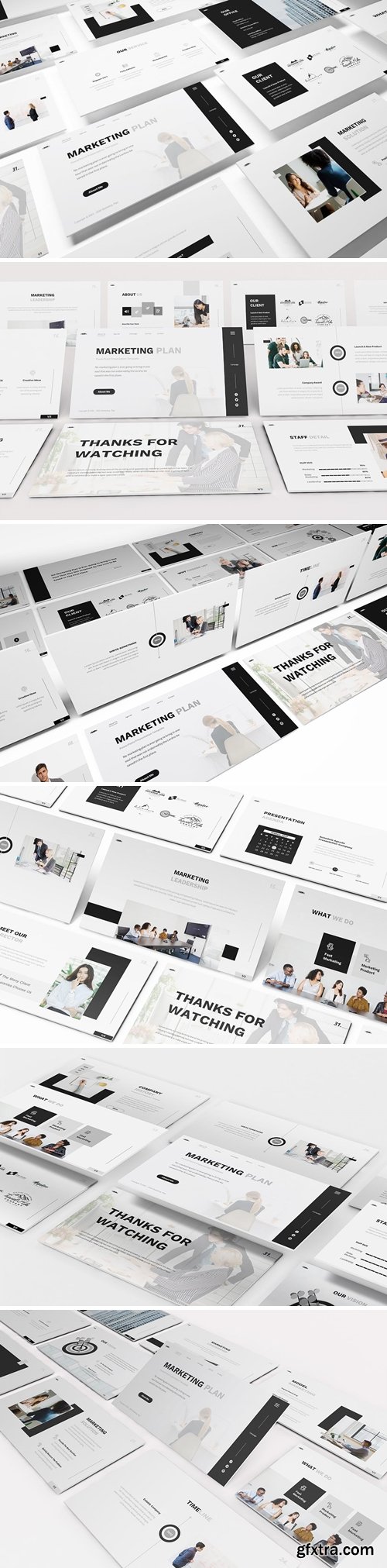 Marketing Plan Powerpoint, Keynote and Google Slides Templates