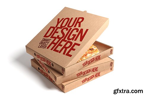 Open Pizza Box PSD Template