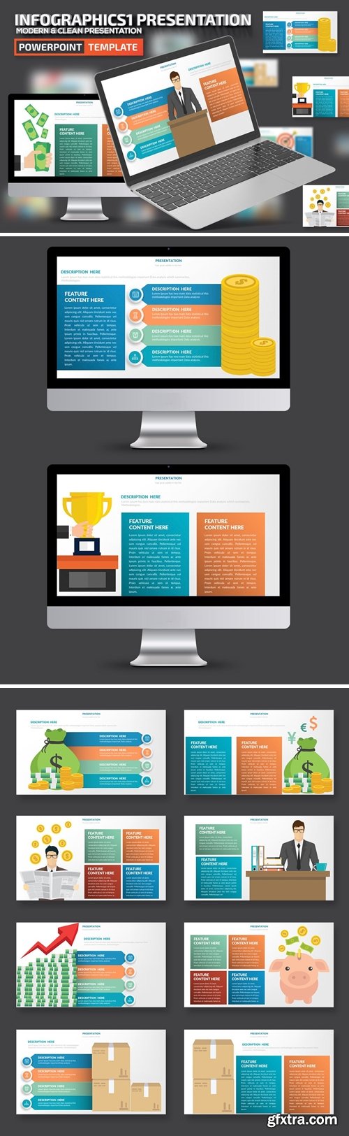 Infographic1 Powerpoint, Keynote and Google Slides Templates