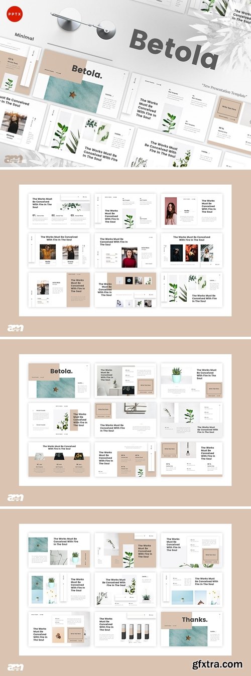 Betola Minimal Powerpoint, Keynote and Google Slides Templates