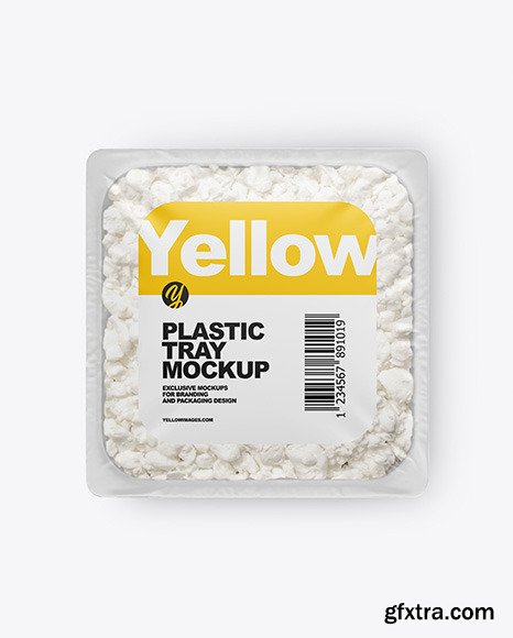 Plastic Tray With Cottage Cheese Mockup 54593