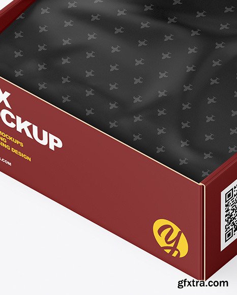 Opened Paper Box Mockup 54624