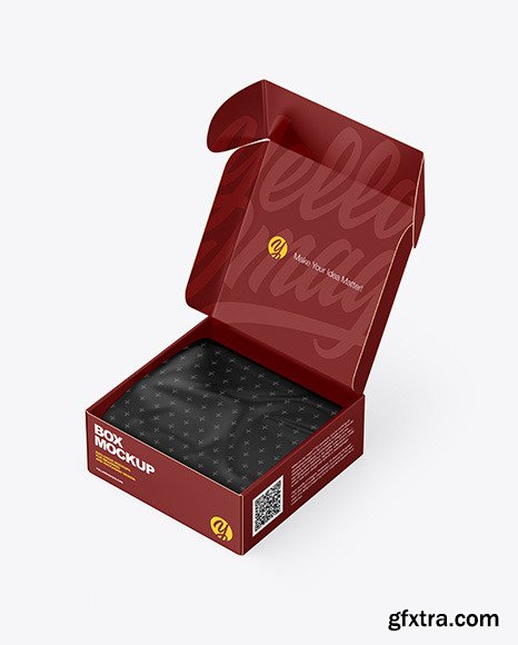 Opened Paper Box Mockup 54624