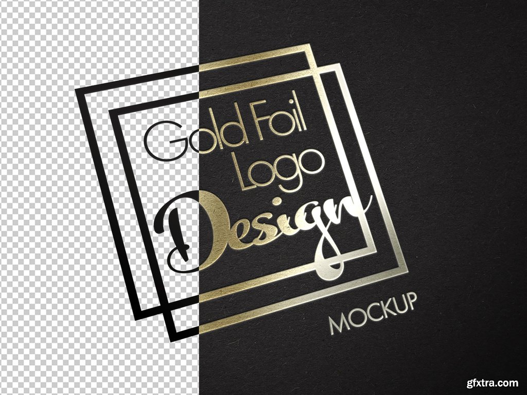 Gold Foil Logo Texture Mockup 317321915 » GFxtra