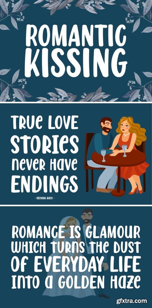 Romantic Kissing Font