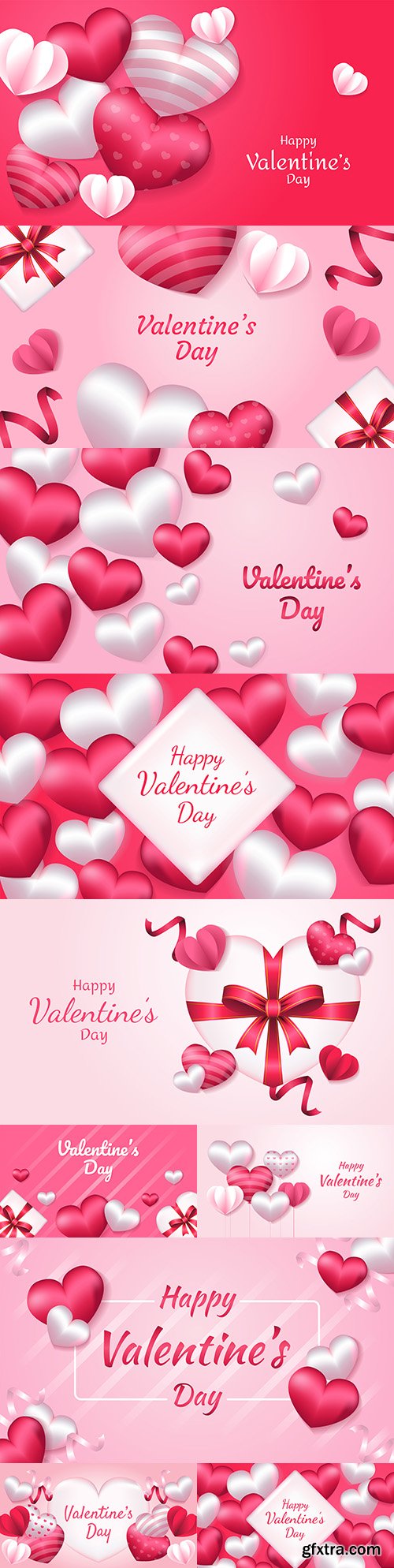 Happy Valentine's Day romantic decorative illustrations 39