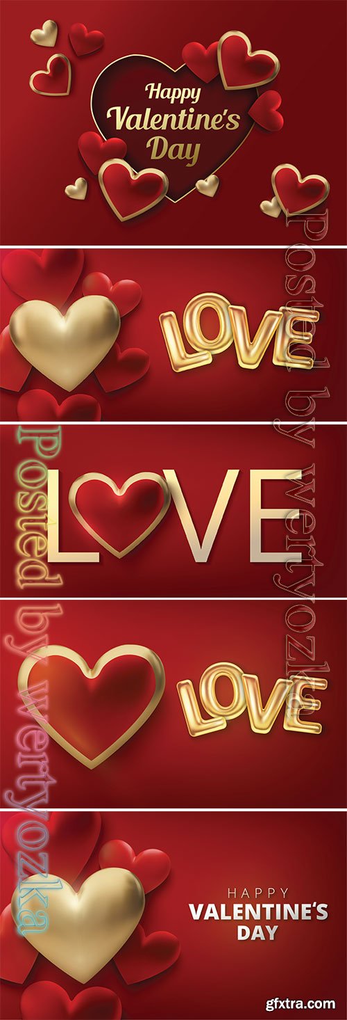Valentines day vector background with heart # 6