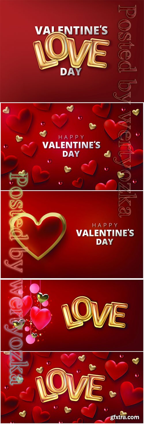 Valentines day vector background with heart