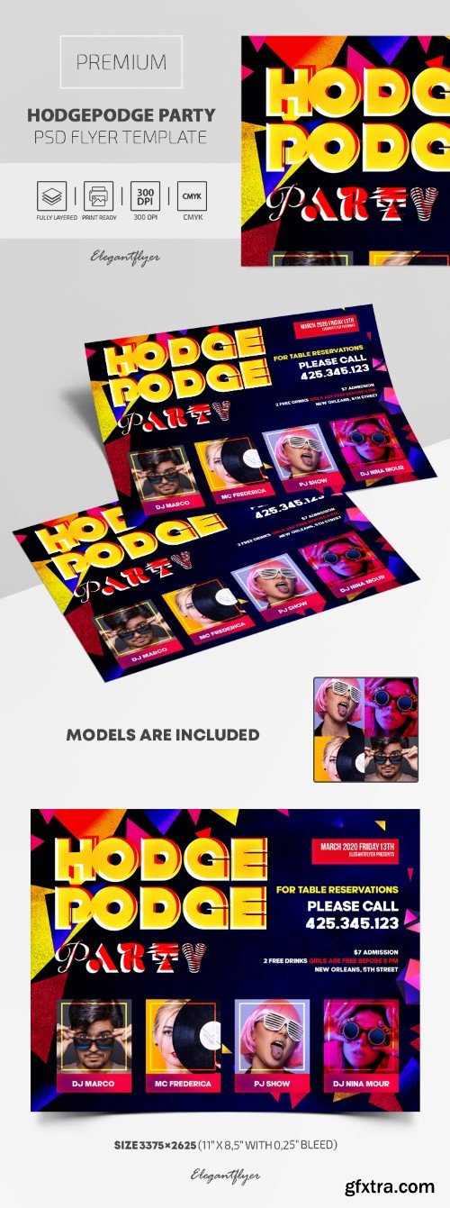 Hodgepodge Party – Premium PSD Flyer Template