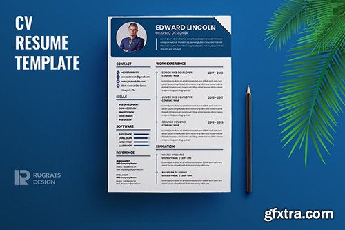 Minimalist CV Resume R37 Template