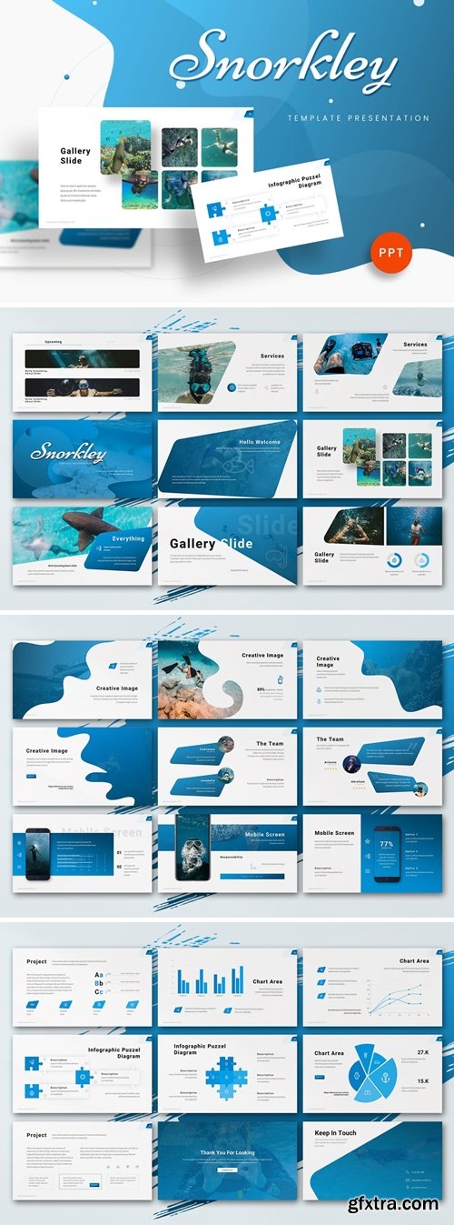 Snorkley - Diving Powerpoint, Keynote and Google Slides Templates