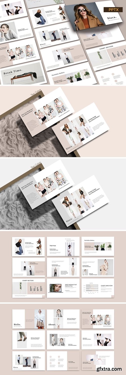 Sisca - Minimal Powerpoint, Keynote and Google Slides Templates