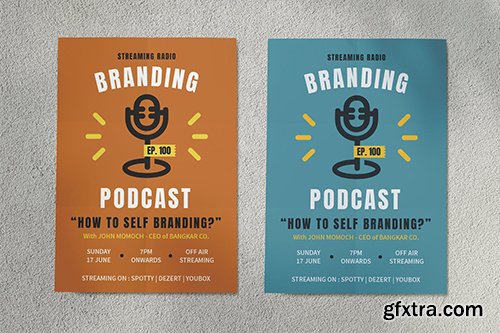 Branding Podcast Streaming Flyer Branding Podcast Streaming Flyer
