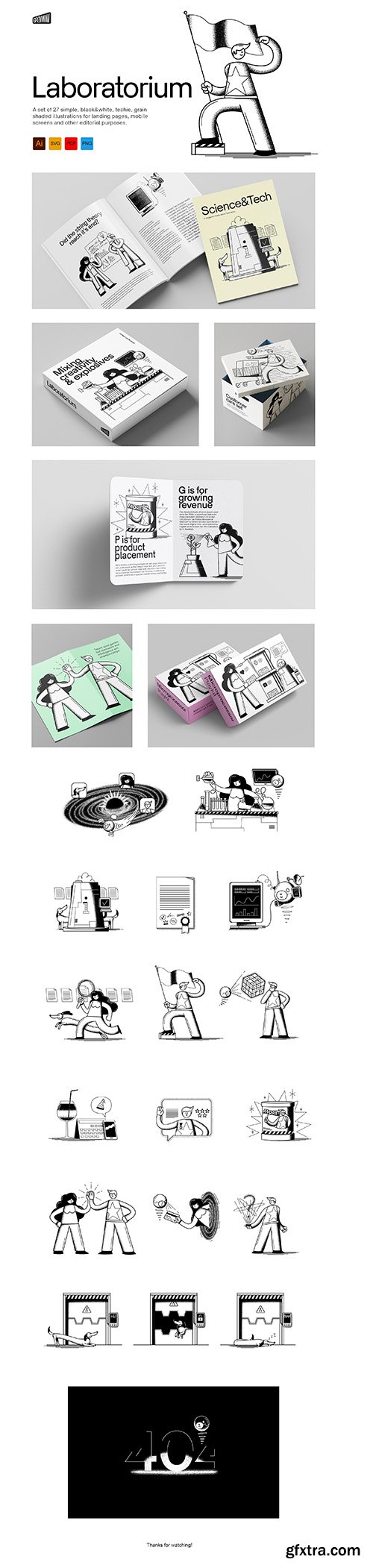 Laboratorium - Techie illustrations