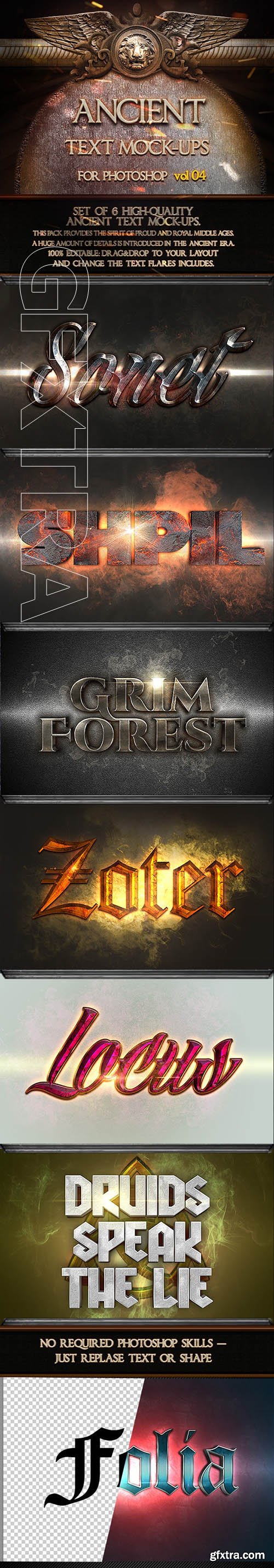 GraphicRiver - 6 Ancient Text Mock-Ups vol. 04 25502998