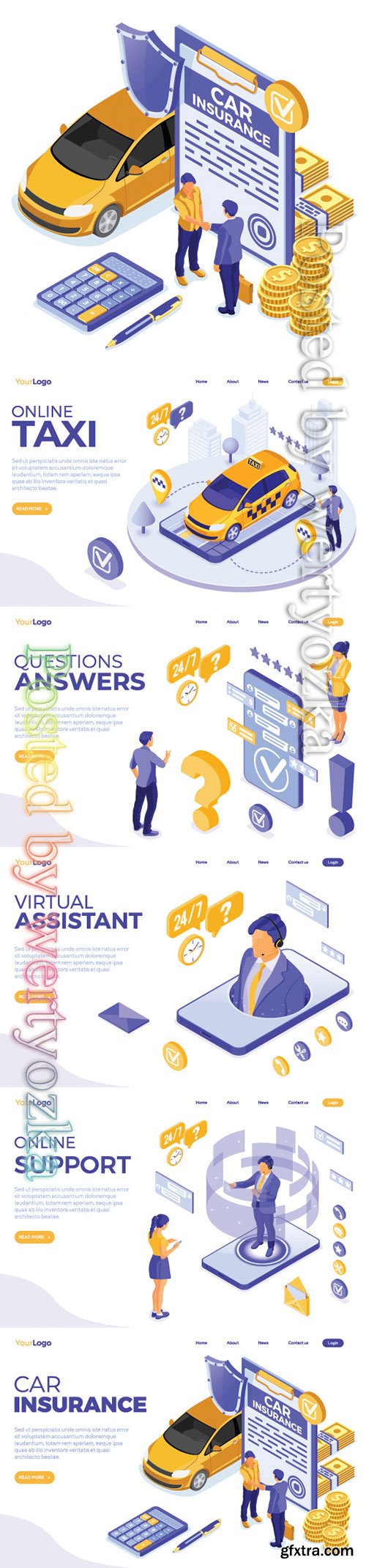 Flat isometric vector 3D concept illustration # 119