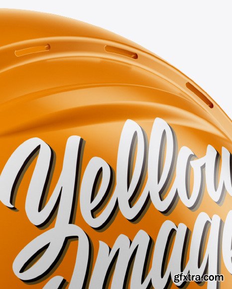 Glossy Hard Hat Mockup - Half Side View 54688